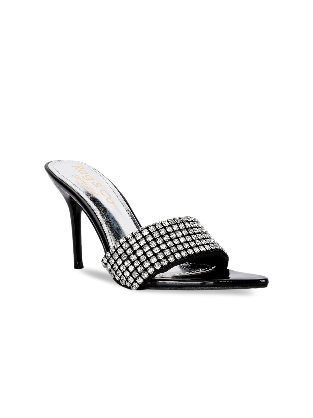 

RAG & CO Embellished Party Heels, Black