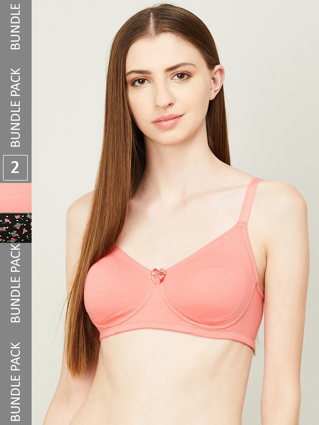 

Ginger by Lifestyle Pack of 2 Everyday Bras, Pink