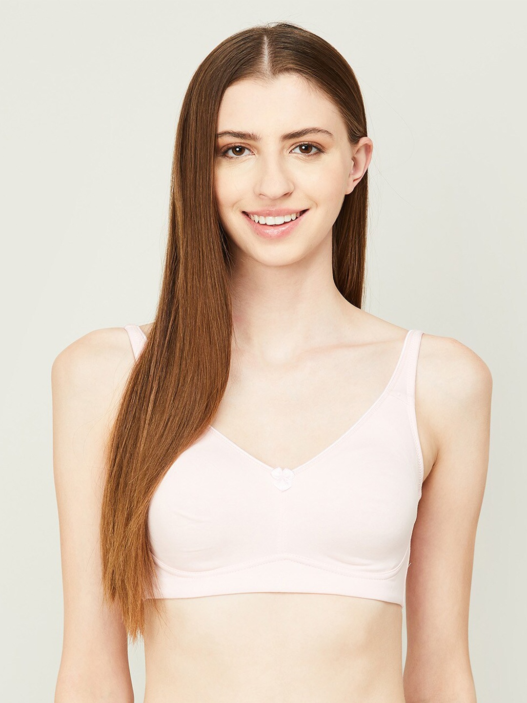 

Ginger by Lifestyle Non Padded & Non-Wired Cotton Bra, Pink