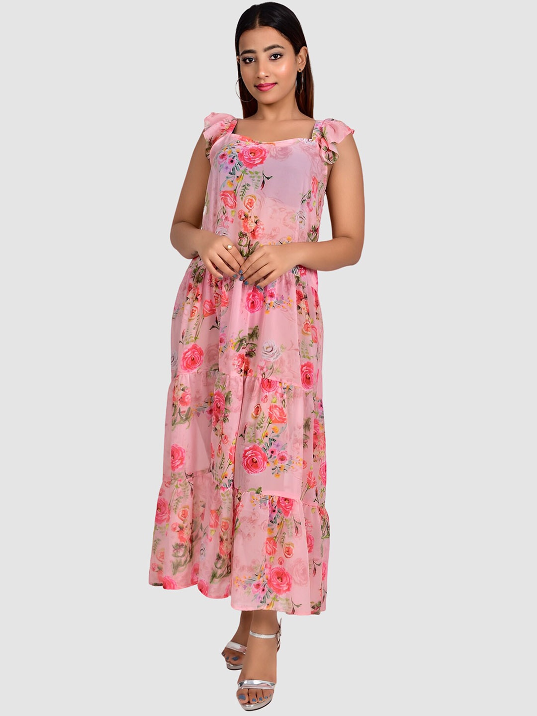 

Rajoria Instyle Women Printed Cover-Up Dress, Pink