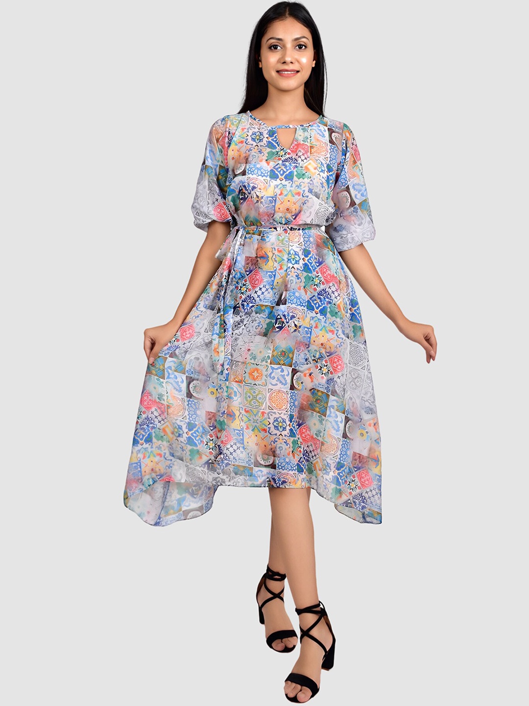 

Rajoria Instyle Women Printed Cover-Up Dress, Blue