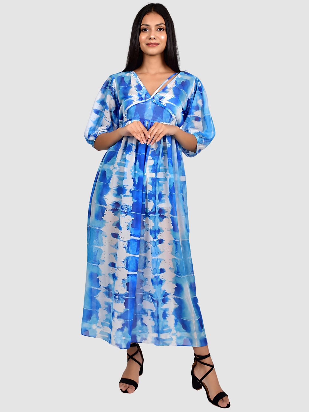 

Rajoria Instyle Women Abstract Print Cover-up Swimwear Dress, Blue