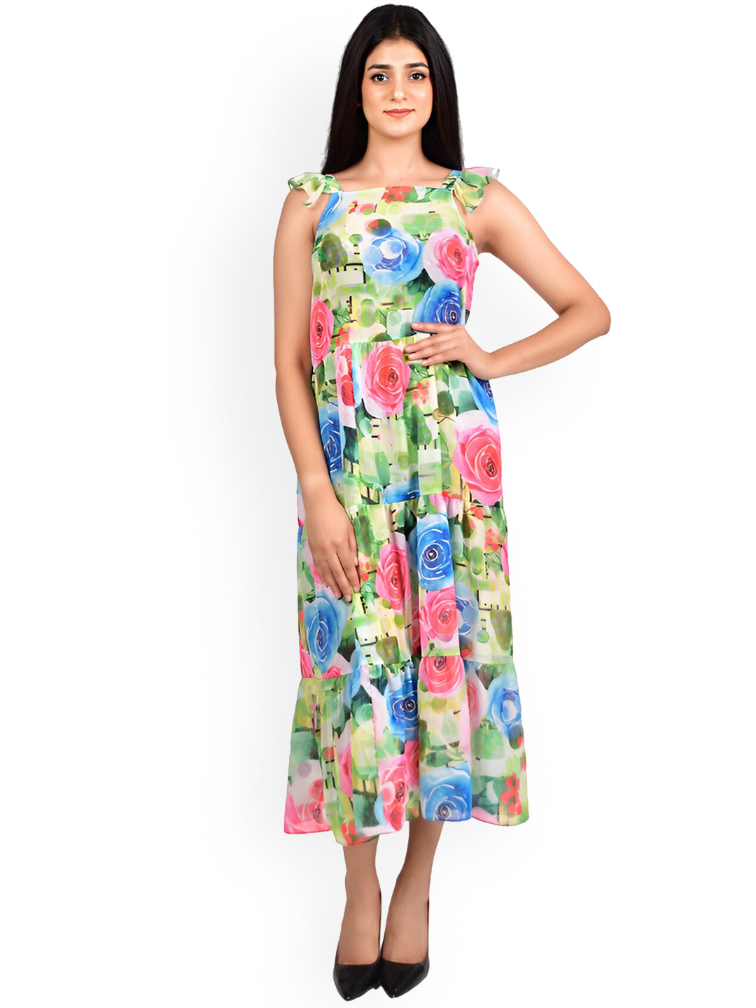 

Rajoria Instyle Women Printed Cover-Up Dress, Green