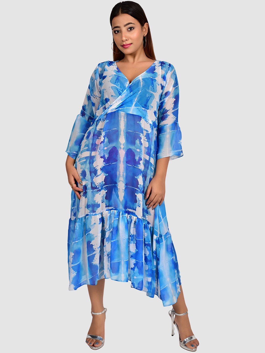 

Rajoria Instyle Women Printed Cover-Up Dress, Blue