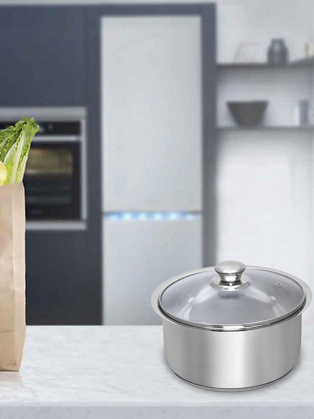 

Athome by Nilkamal Silver-Toned Induction Base Tope 2.7 Litre