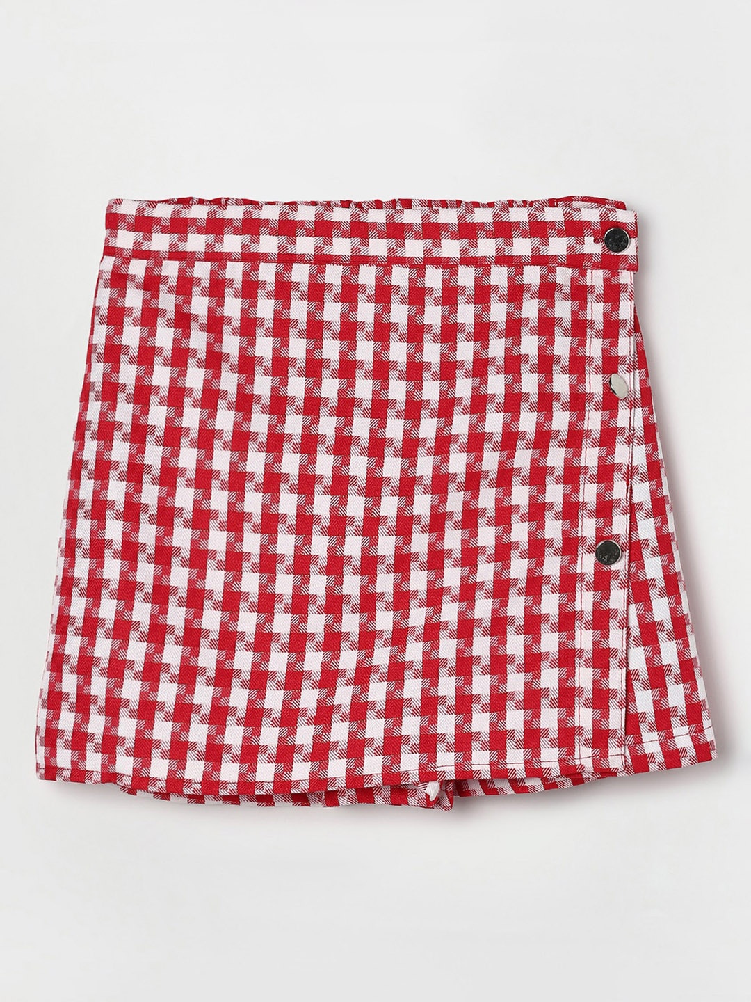 

Fame Forever by Lifestyle Girls Checked Mini Skorts, Red