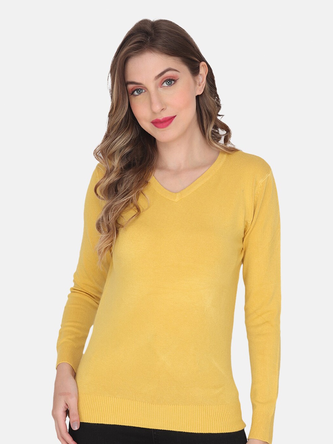 

Albion Women Pullover Sweater, Yellow