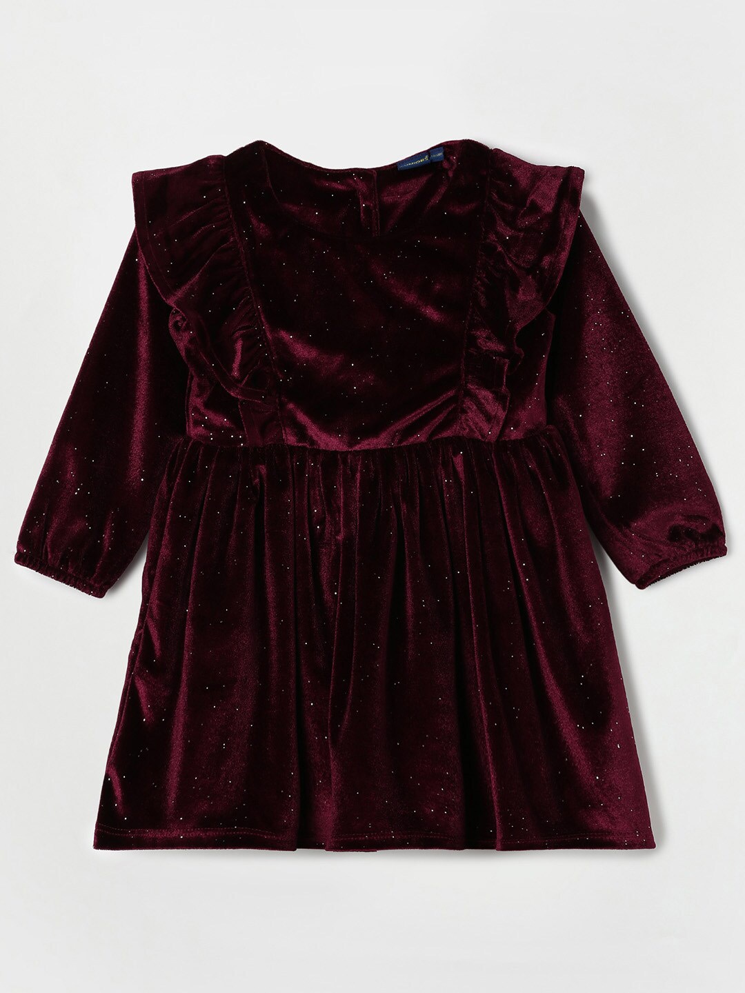 

Juniors by Lifestyle Round Neck A-Line Dress, Maroon