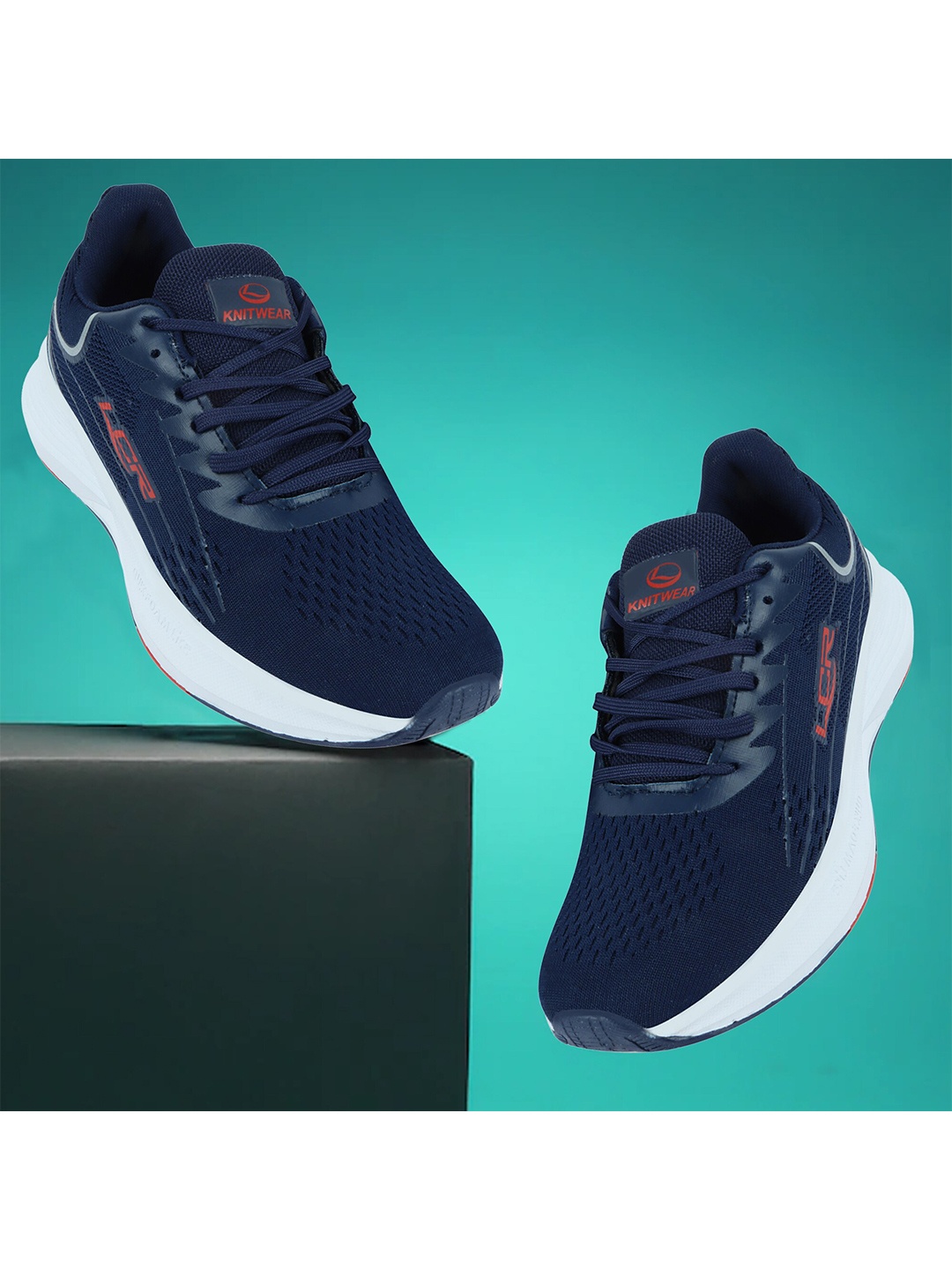 

Lancer Men Textile Running Non-Marking Shoes, Navy blue