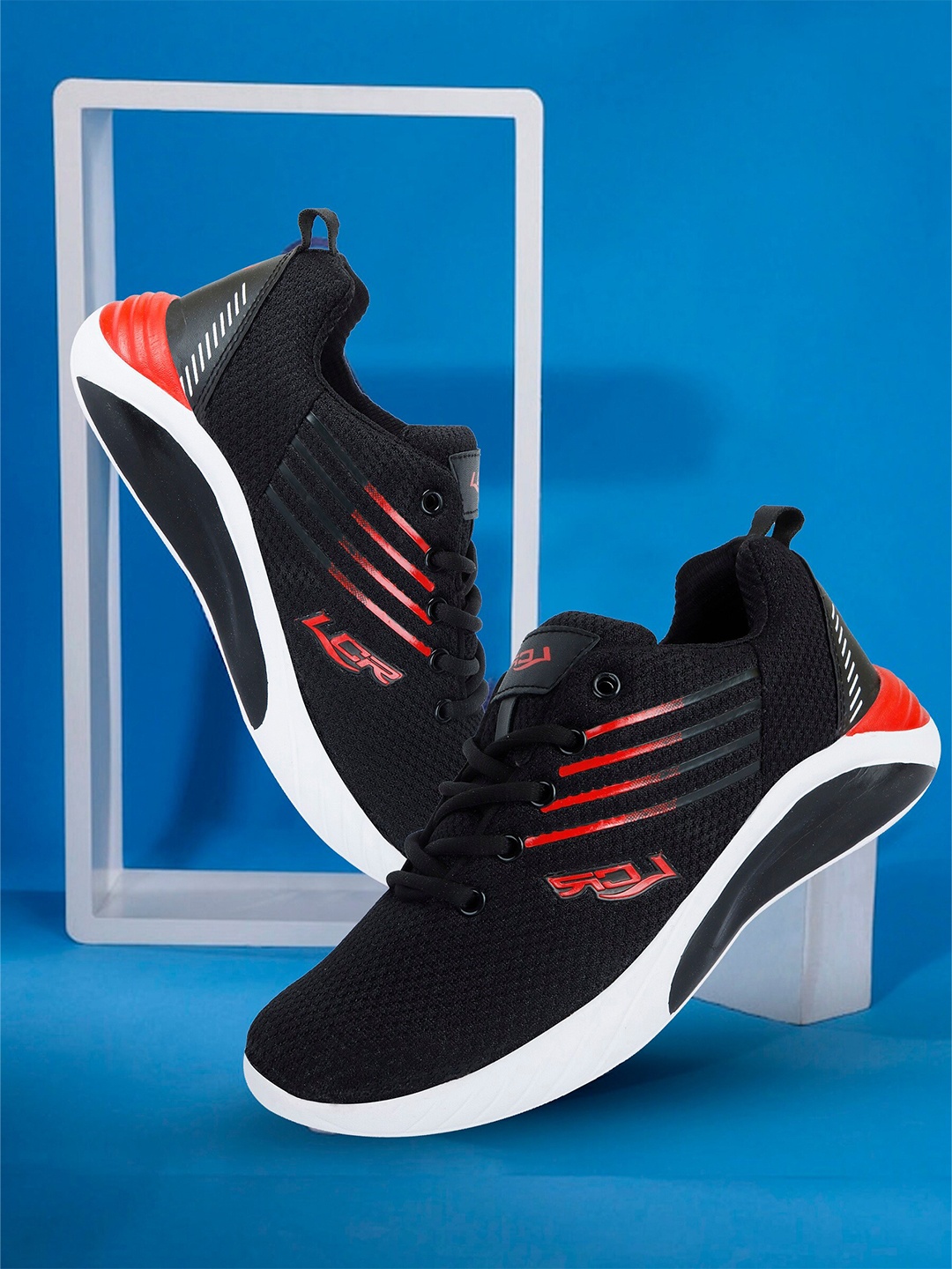 

Lancer Men Black Mesh Running Non-Marking Shoes