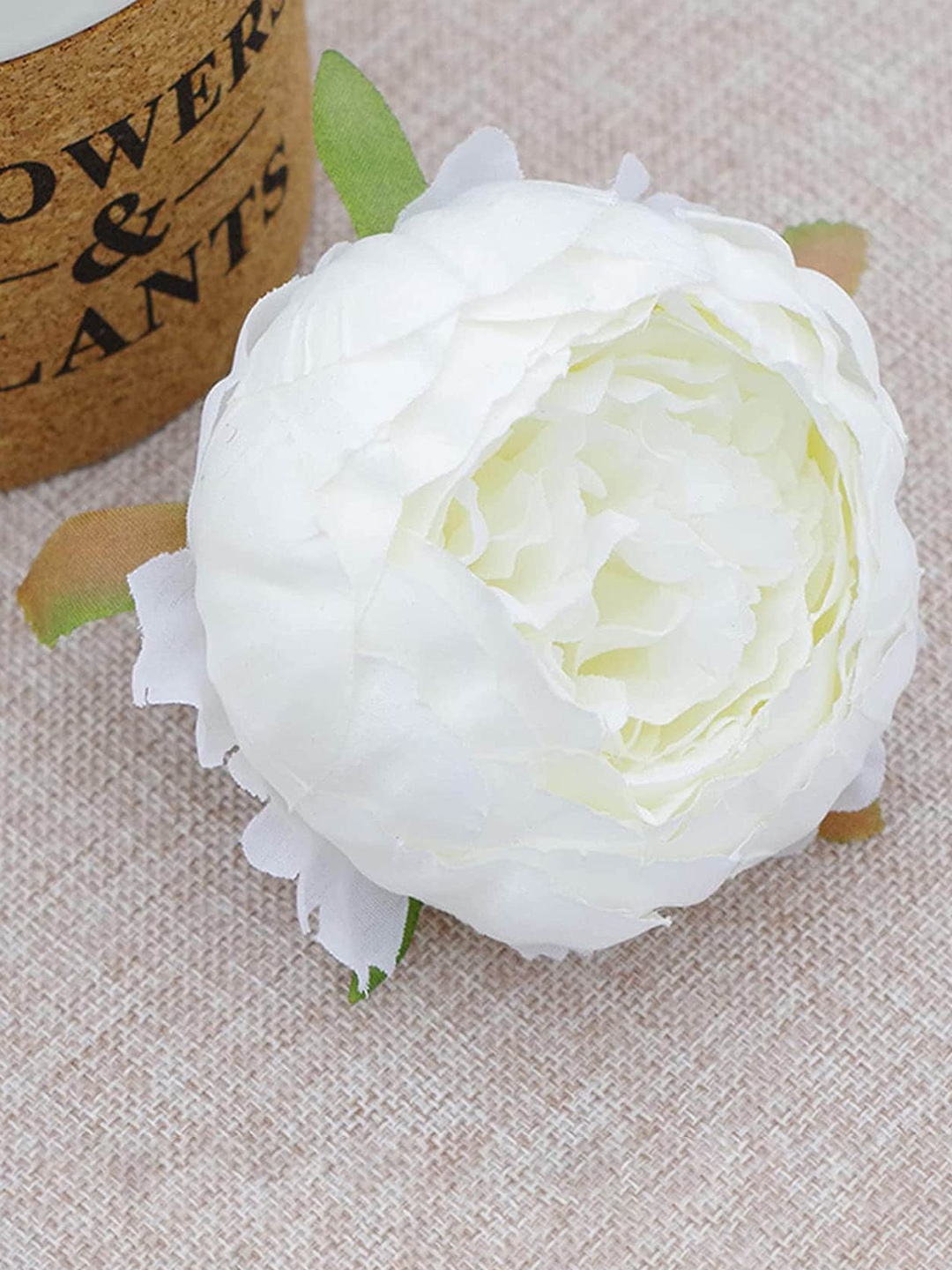 

BS AMOR Set Of 5 Peony Artificial Flowers, White