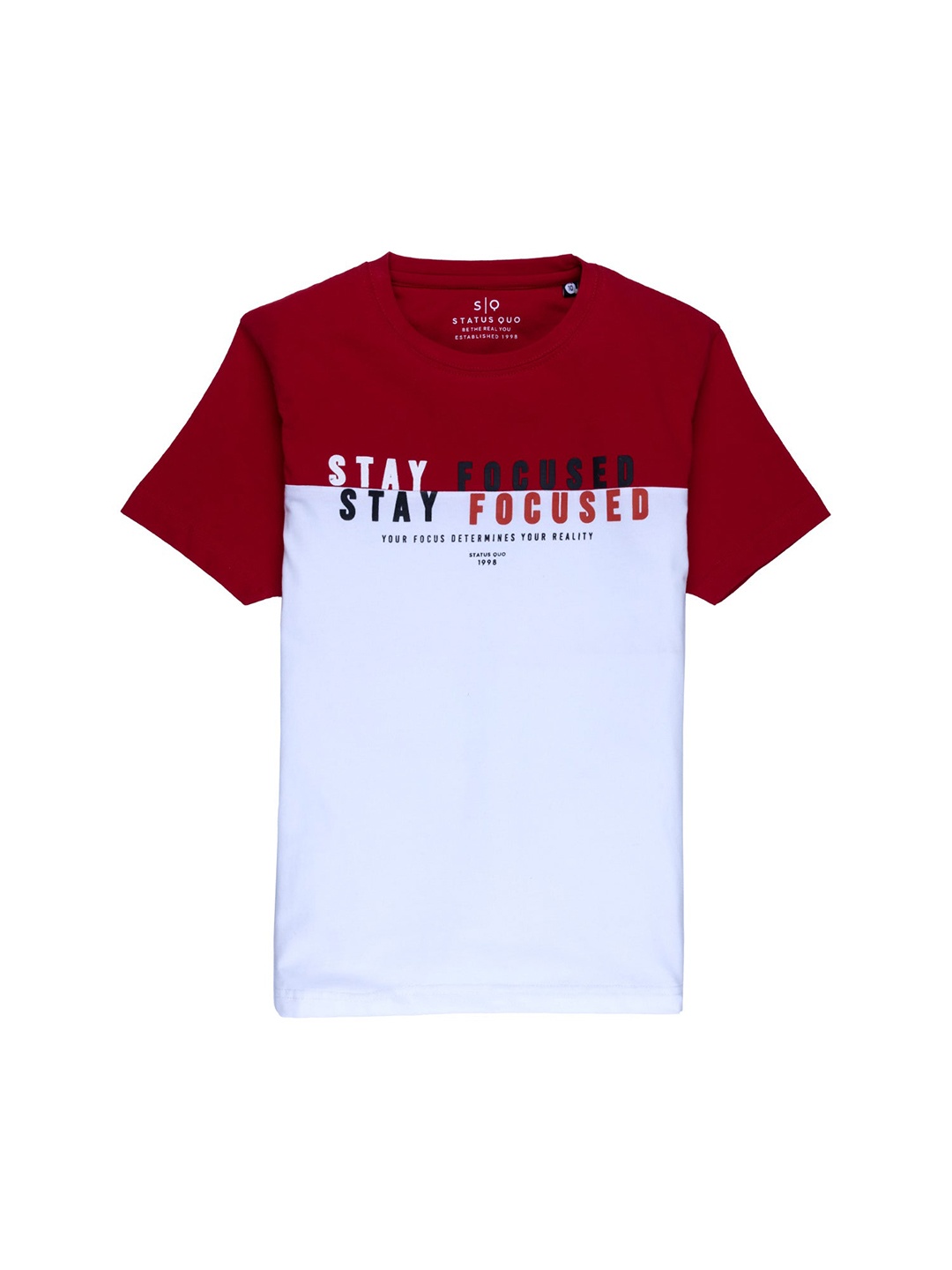 

Status Quo Boys Colourblocked T-shirt, Red