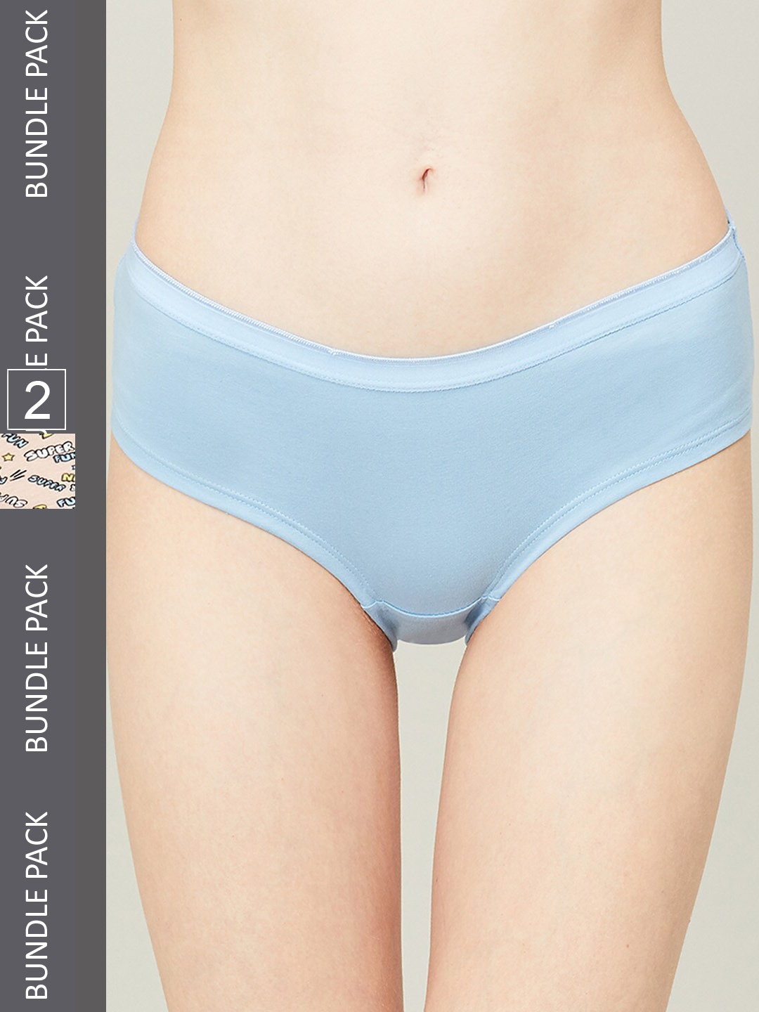 

Ginger by Lifestyle Women Pack of 2 Cotton Hipster Briefs, Blue