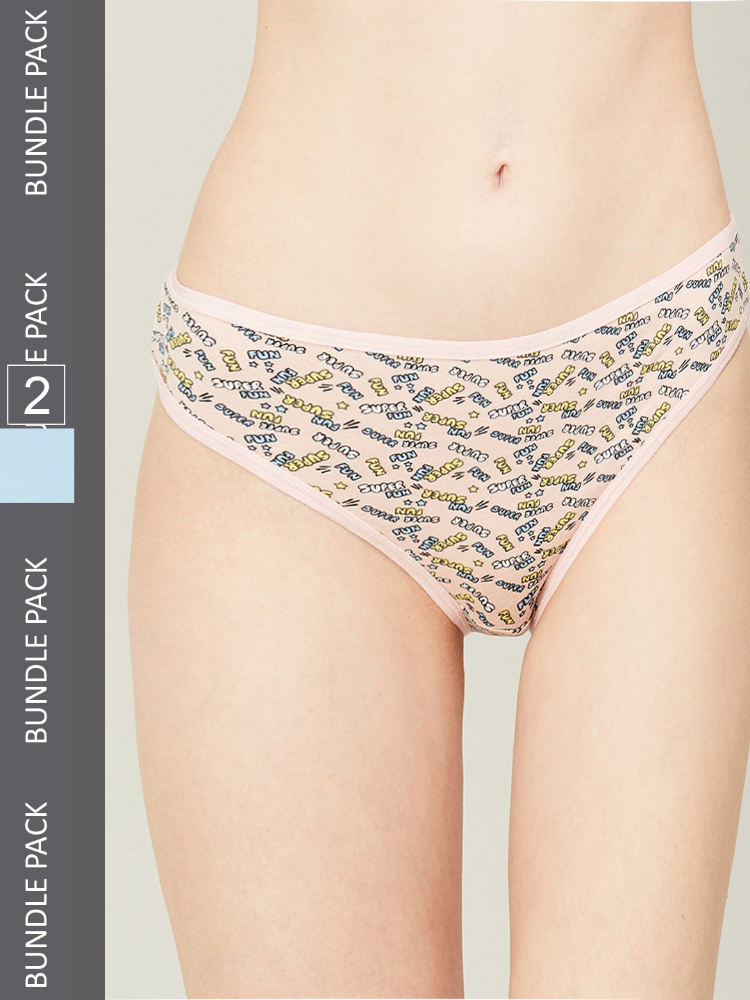 

Ginger by Lifestyle Women Pack of 2 Cotton Bikini Briefs, Blue