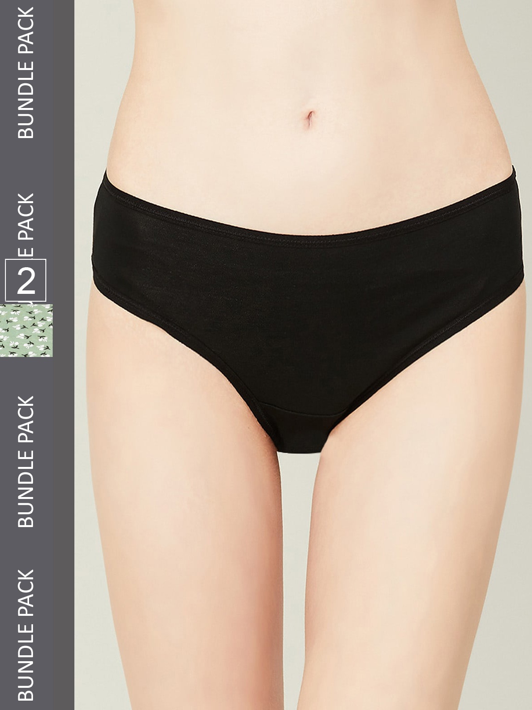 

Ginger by Lifestyle Women Pack of 2 Cotton Bikini Briefs, Black