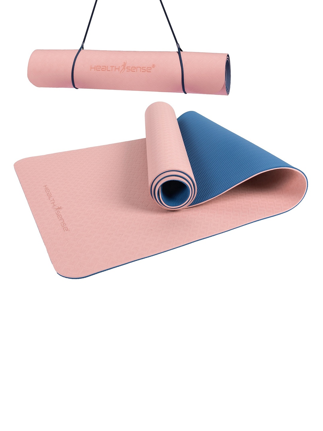 

HealthSense Rectangular Anti-Slip Yoga Mat With Carry Rope, Pink