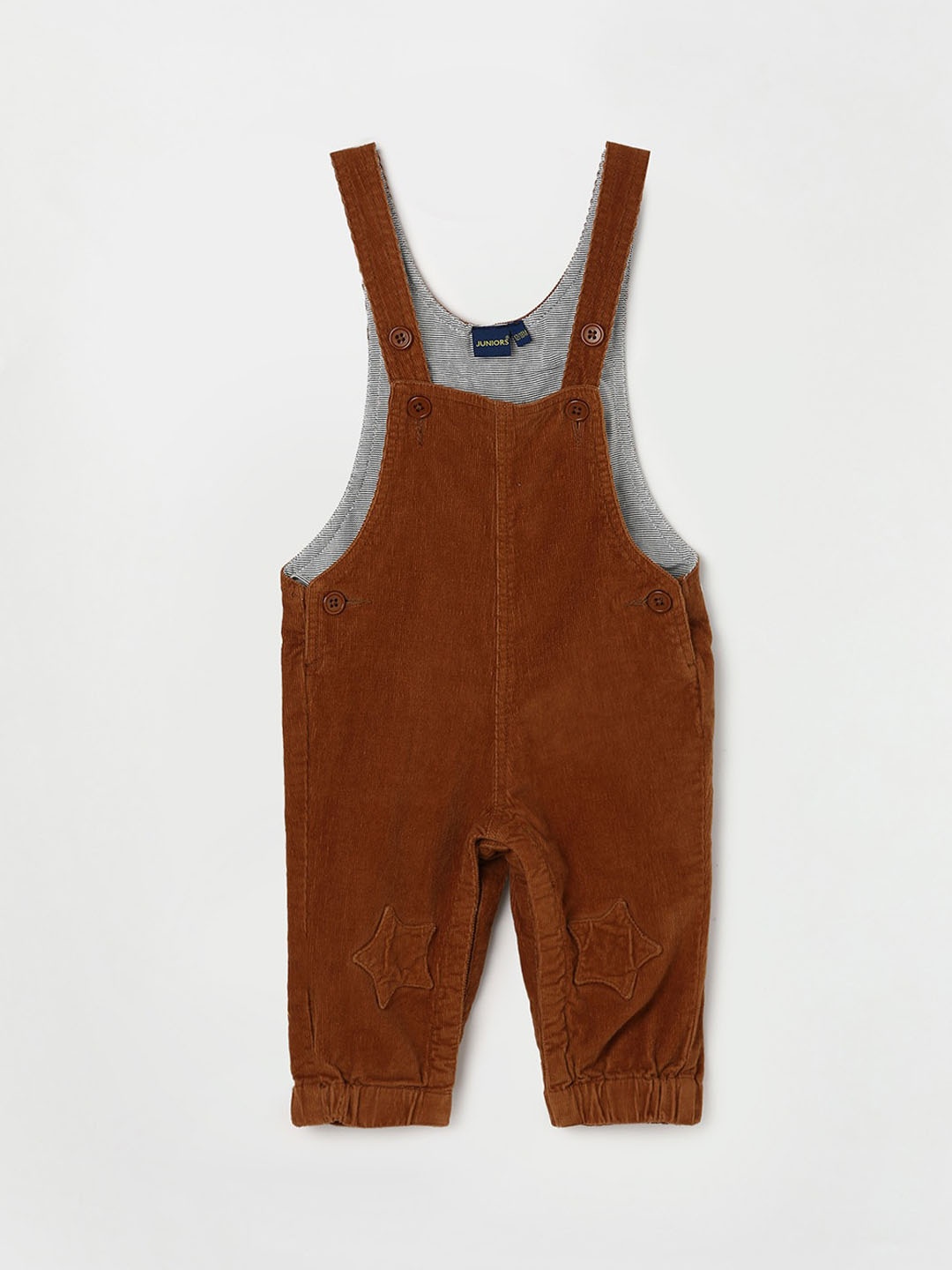 

Juniors by Lifestyle Infant Boys Solid Cotton Dungaree, Brown