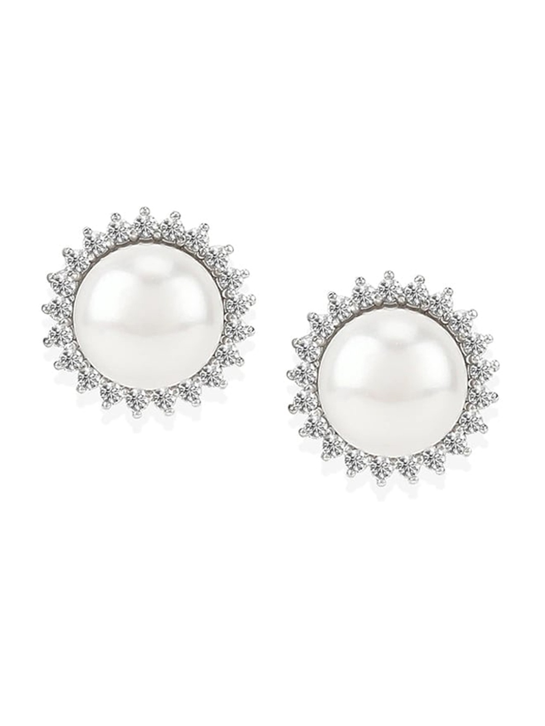 

Clara Circular Studs Earrings, Silver