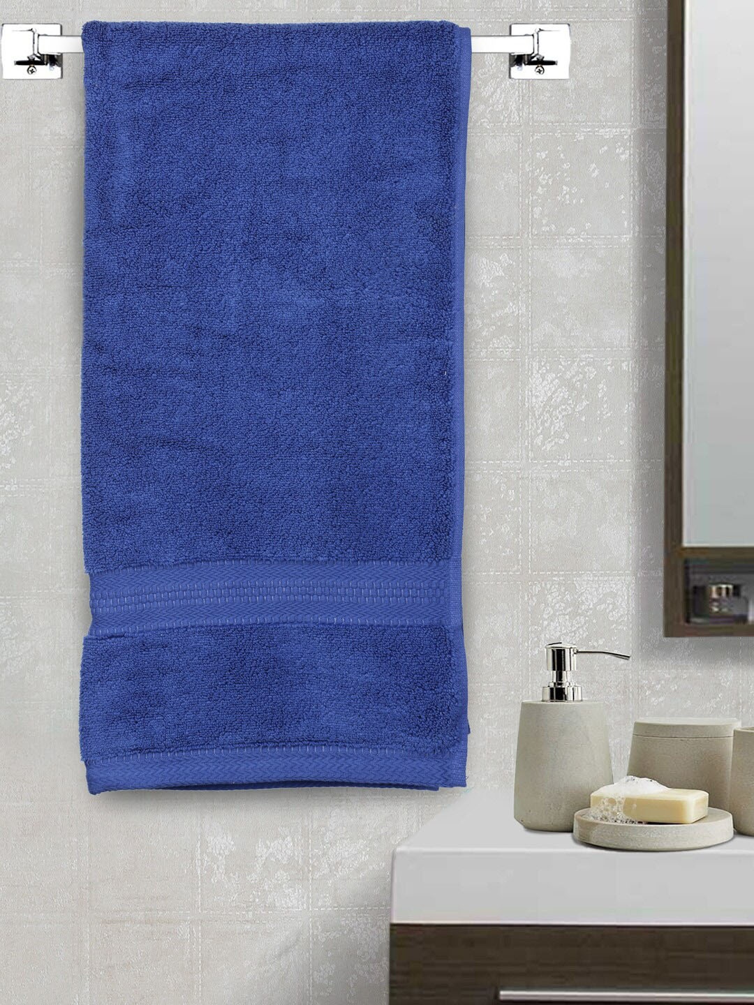 

BOMBAY DYEING Super Ultrx Blue 600 GSM Soft and Durable Cotton Bath Towels