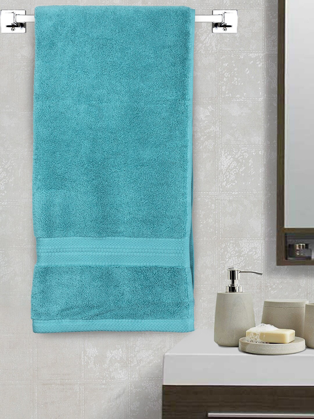 

BOMBAY DYEING Super Ultrx Green 600 GSM Soft and Durable Cotton Bath Towels