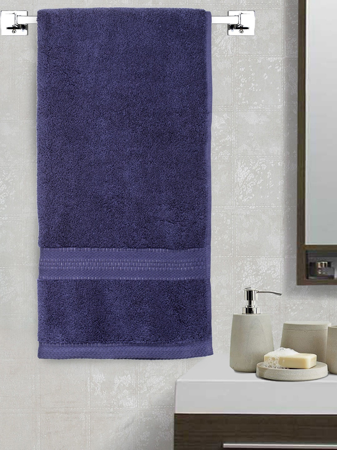 

BOMBAY DYEING Super Ultrx Blue 600GSM Soft and Durable Cotton Bath Towels