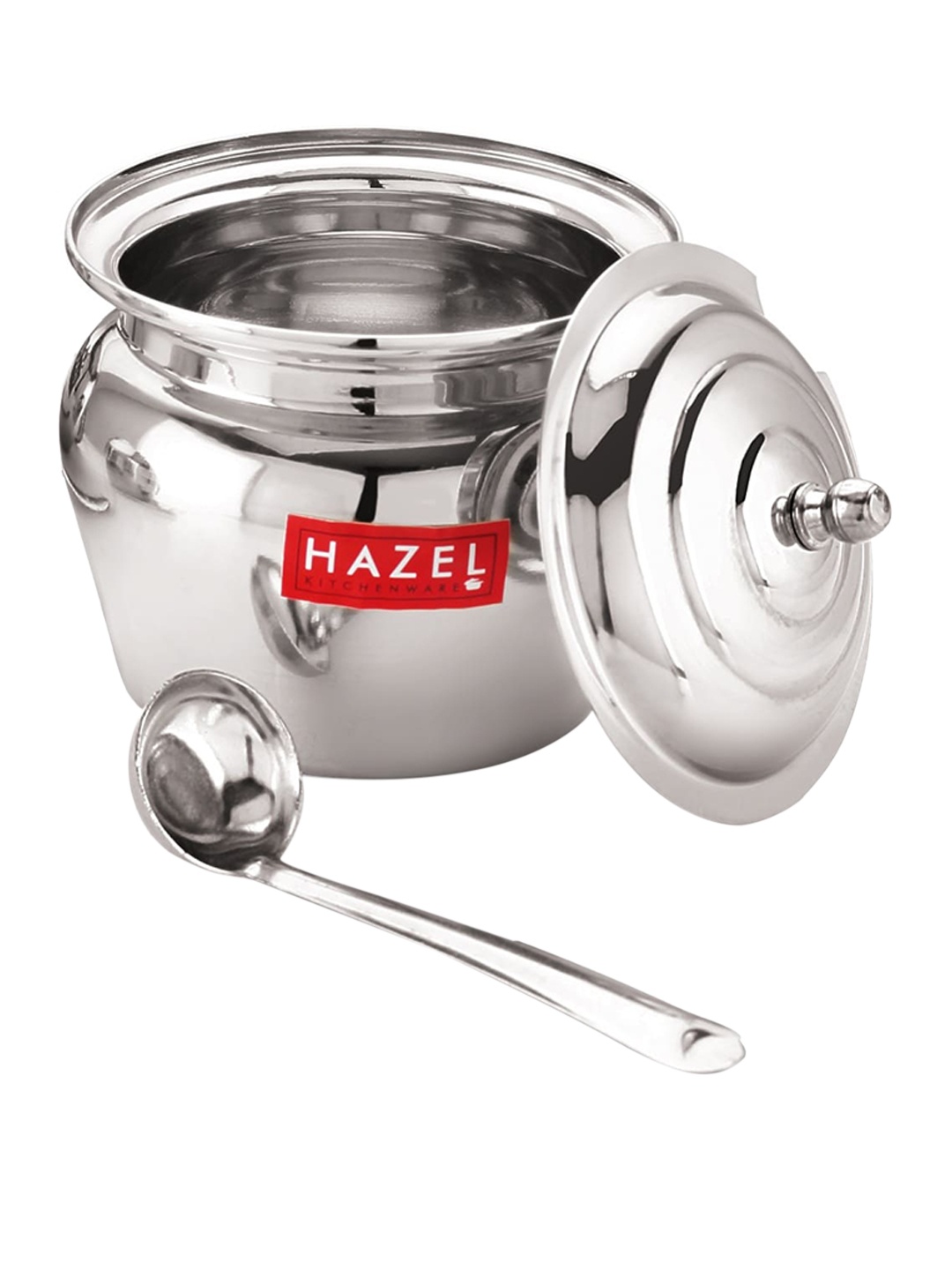 

HAZEL Set of 3 Stainless Steel Lotus Shape Ghee Container 300 ml, Silver