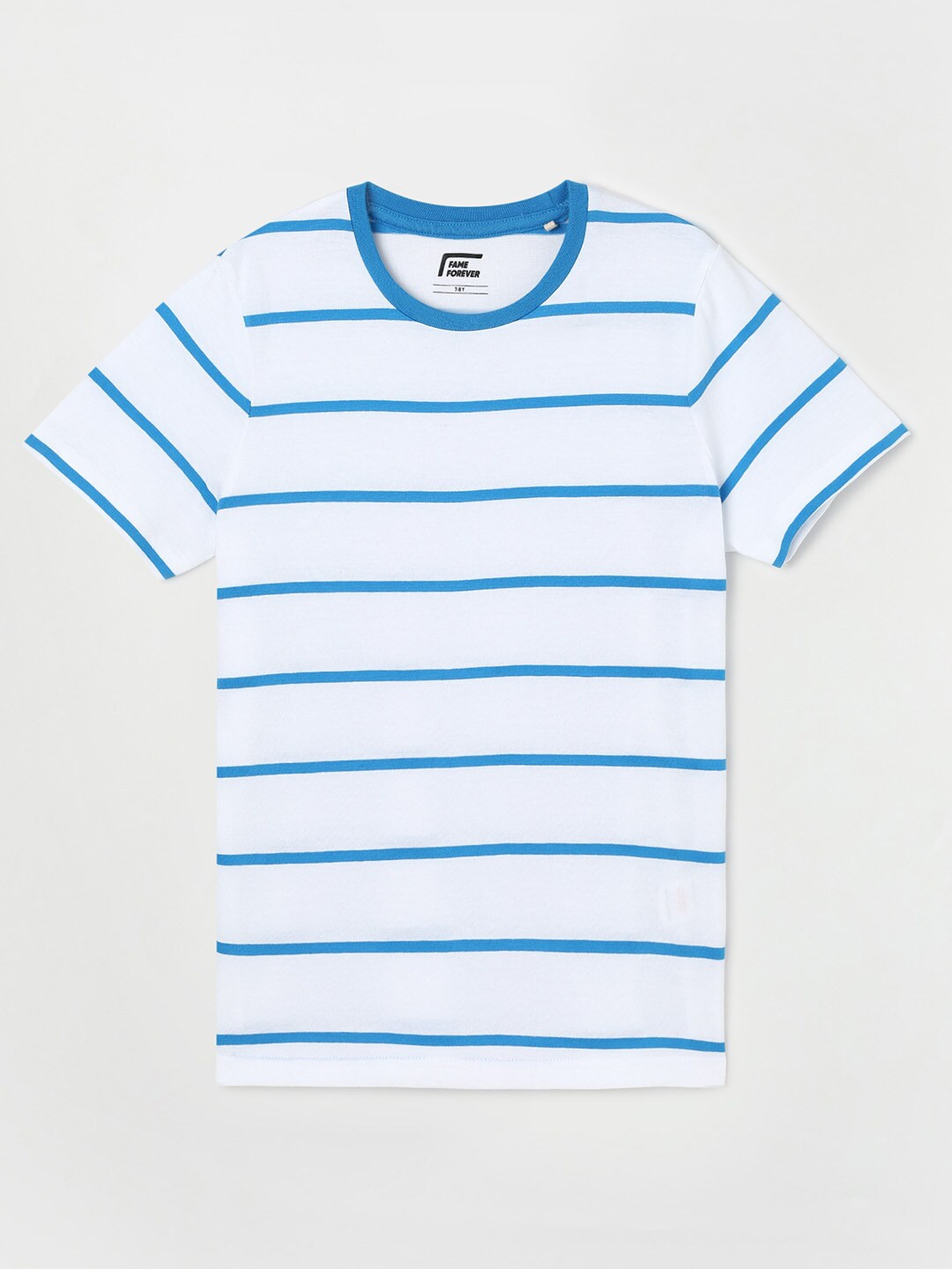 

Fame Forever by Lifestyle Boys Blue & White Cotton Striped T-shirt