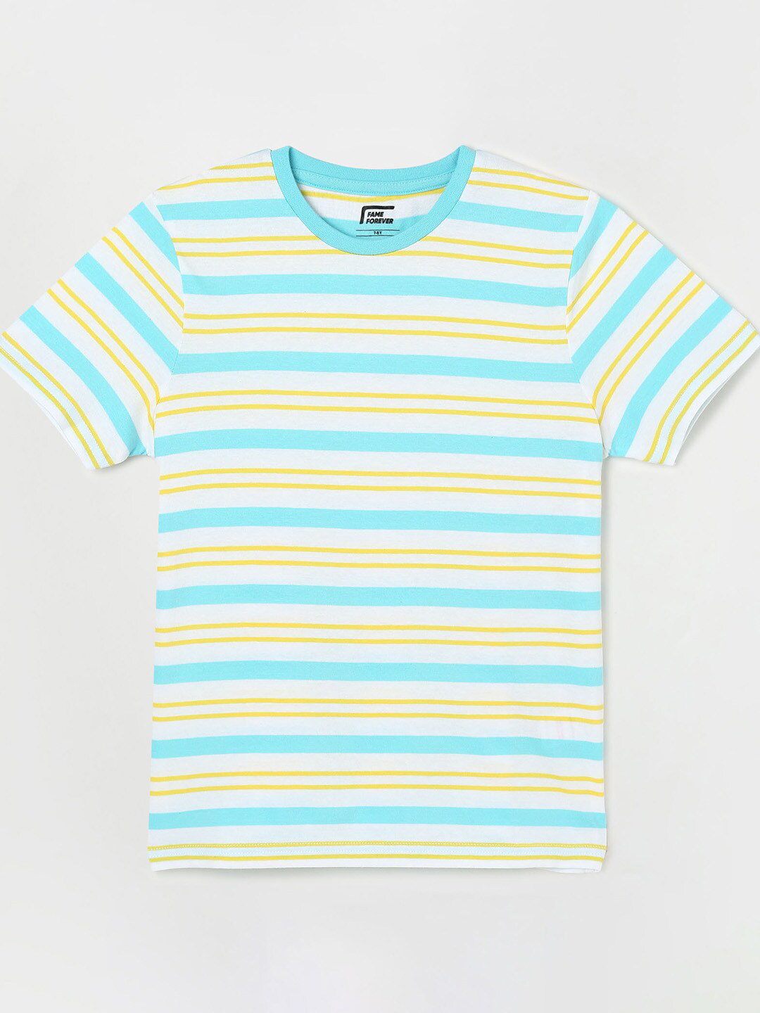 

Fame Forever by Lifestyle Boys Blue Striped Cotton T-shirt