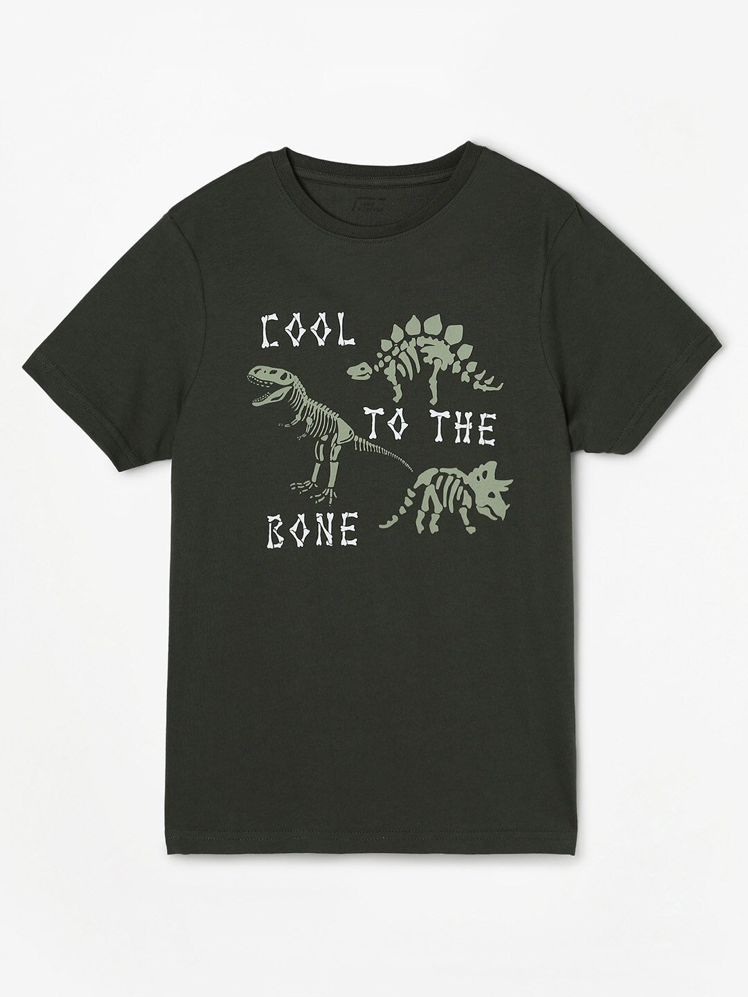 

Fame Forever by Lifestyle Boys Olive Green Printed Cotton T-shirt