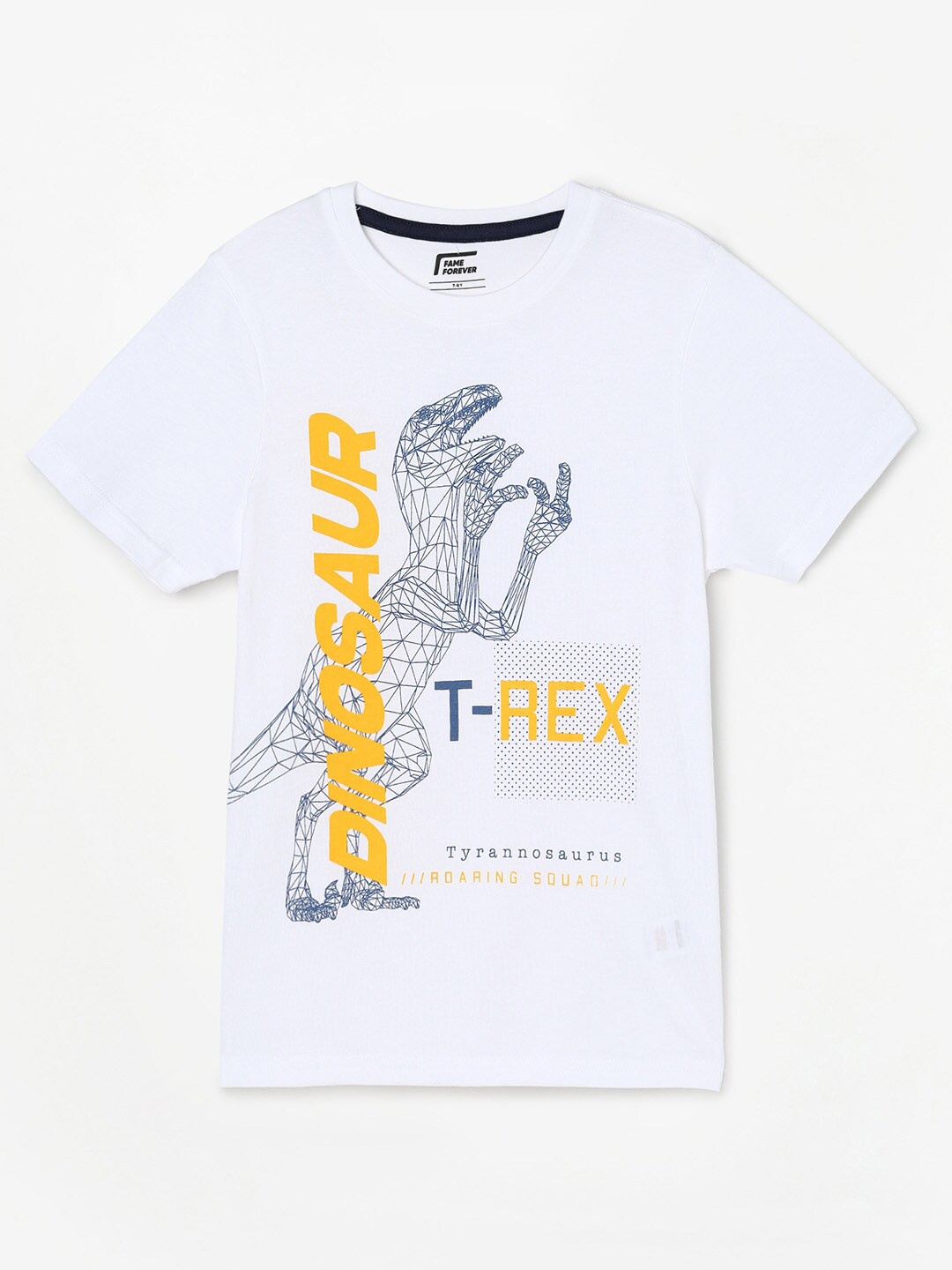

Fame Forever by Lifestyle Boys Printed Cotton T-shirt, White
