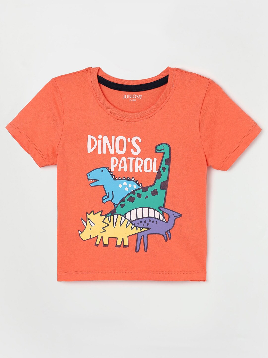 

Juniors by Lifestyle Boys Graphic Printed Cotton T-shirt, Orange