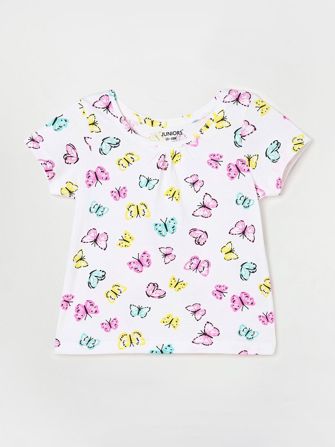 

Juniors by Lifestyle Girls Printed Cotton T-shirt, White