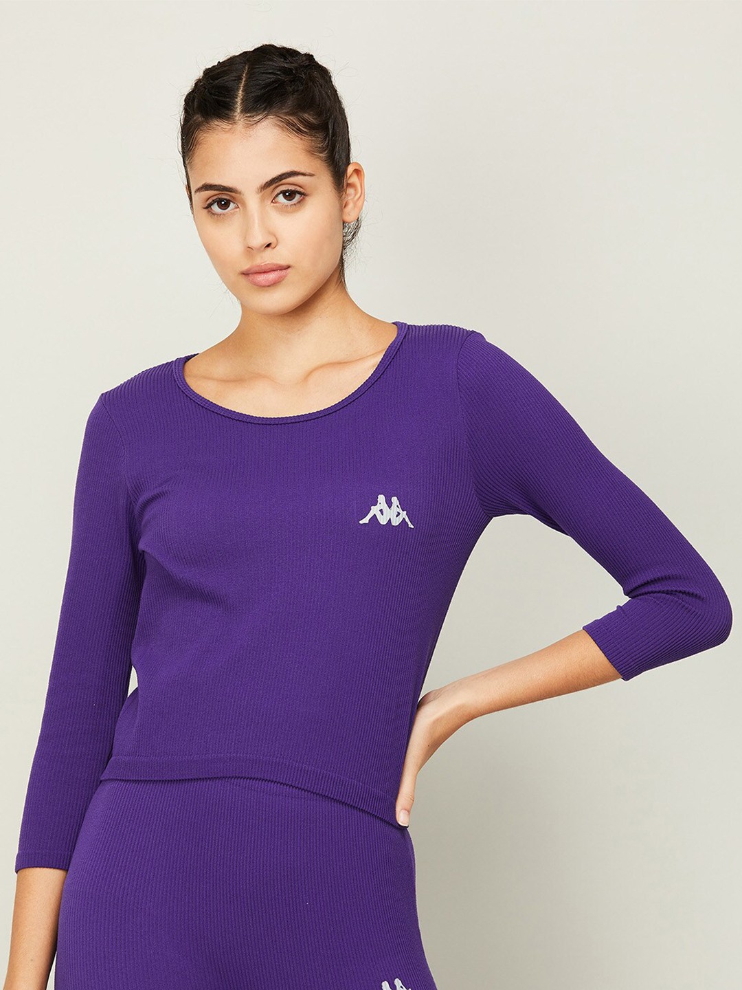 

Kappa Women Purple Nylon T-shirt
