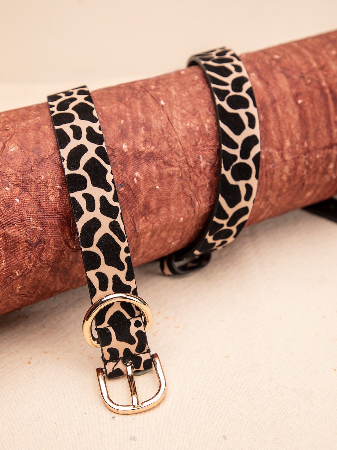 

DEEBACO Women Black Printed PU Belt