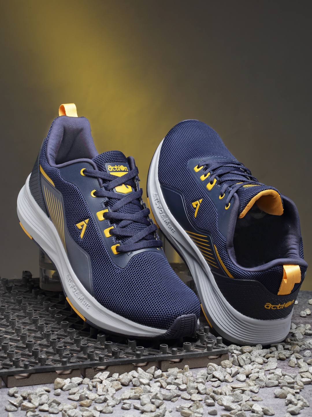 

Action Men Mesh Running Non-Marking Shoes, Navy blue