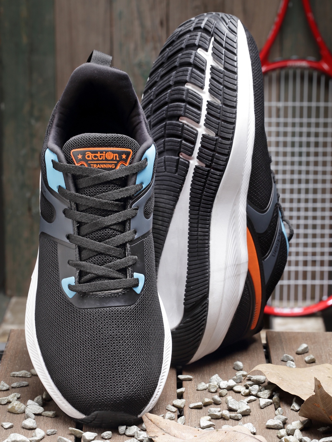 

Action Men Mesh Running Non-Marking Shoes, Black
