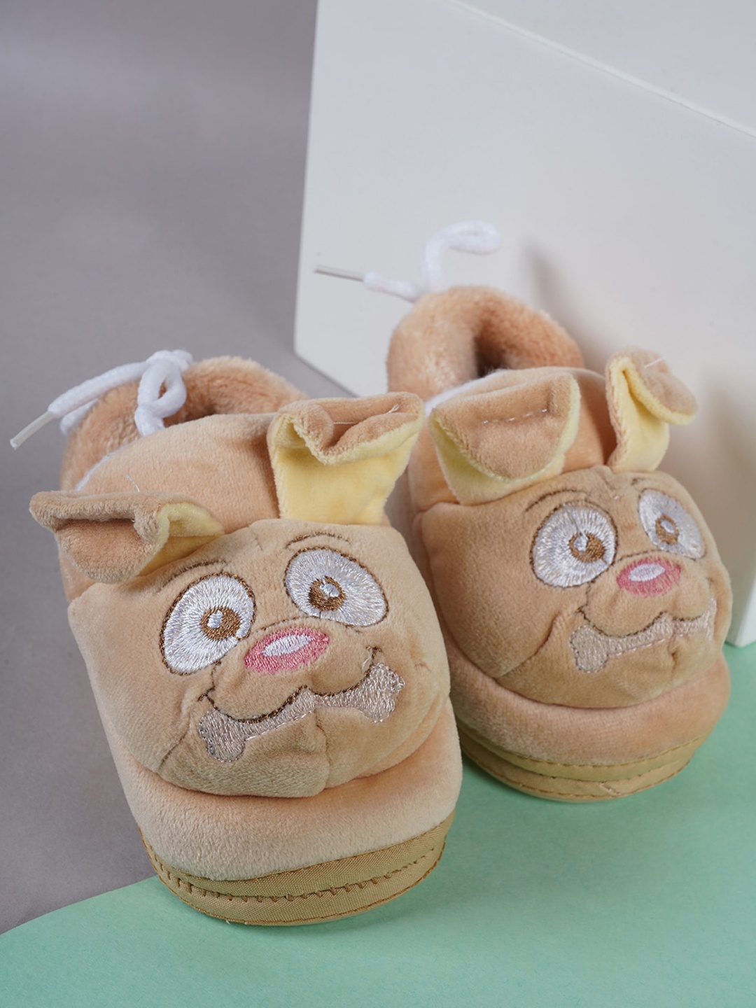 

Walkfree Kids Printed Pure Wool Booties, Beige