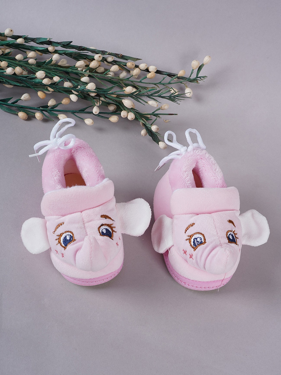 

Walkfree Kids Printed Pure Wool Booties, Pink