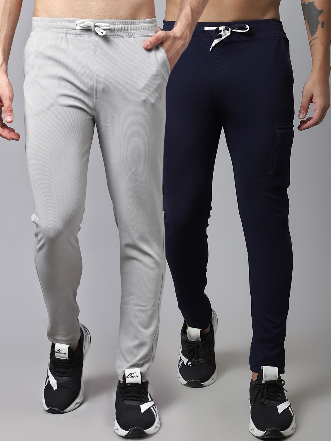 

GRACIT Men Pack Of 2 Track Pants, Navy blue