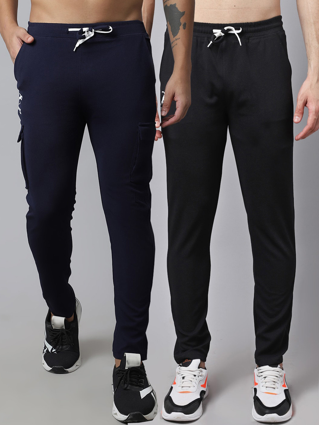 

GRACIT Men Pack Of 2 Track Pants, Navy blue