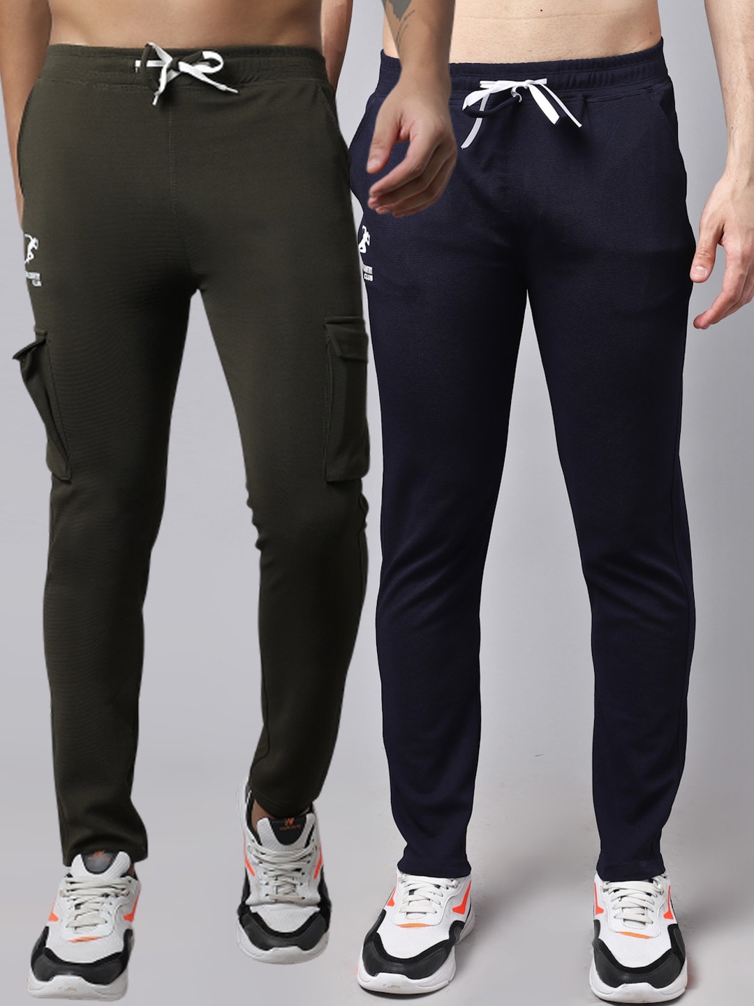 

GRACIT Men Pack Of 2 Regular Fit Track Pants, Green