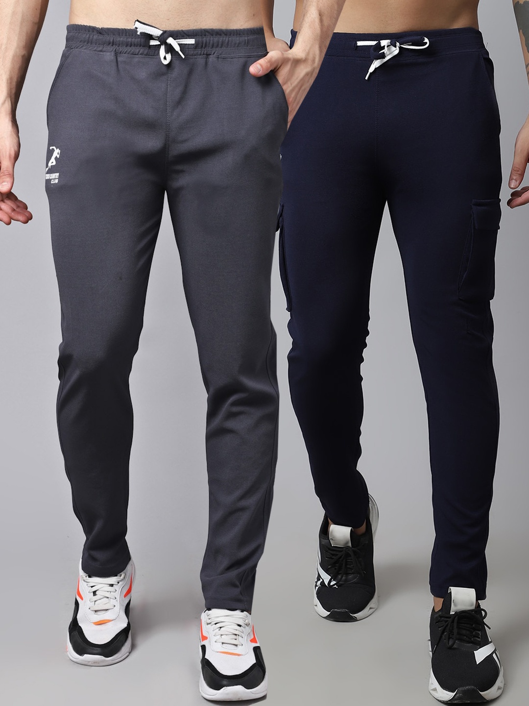 

GRACIT Men Pack Of 2 Track Pants, Navy blue