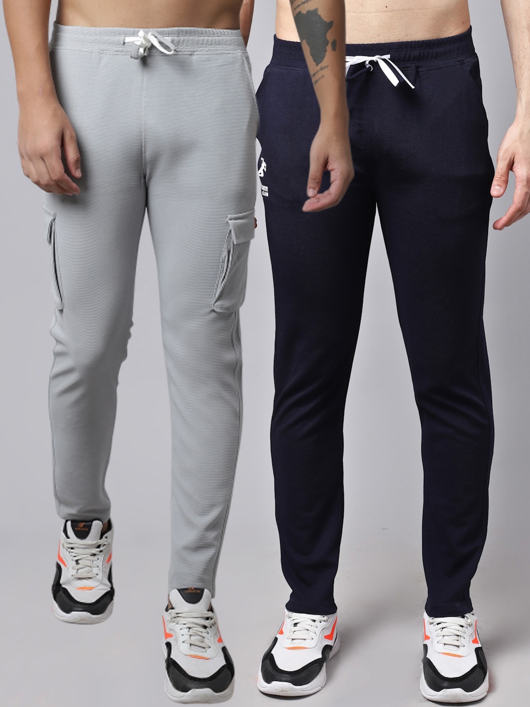 

GRACIT Men Pack Of 2 Regular Fit Track Pants, Off white