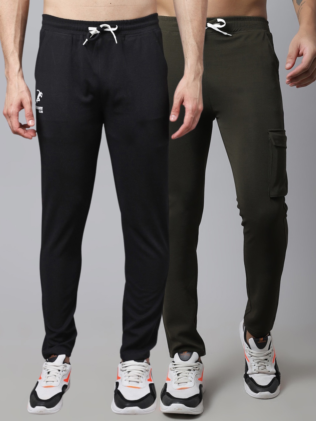 

GRACIT Men Pack Of 2 Track Pants, Green