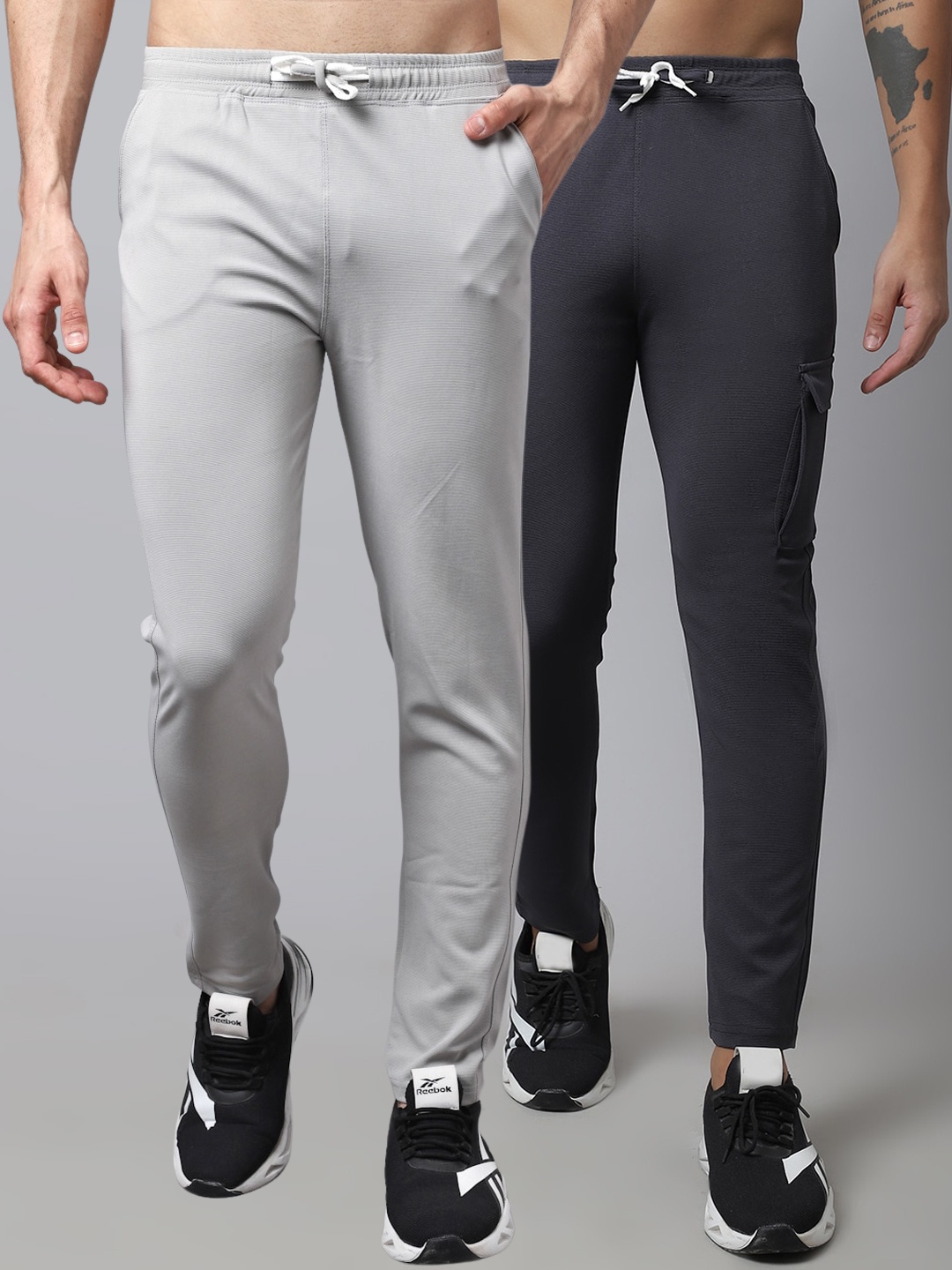 

GRACIT Men Pack Of 2 Track Pants, Grey