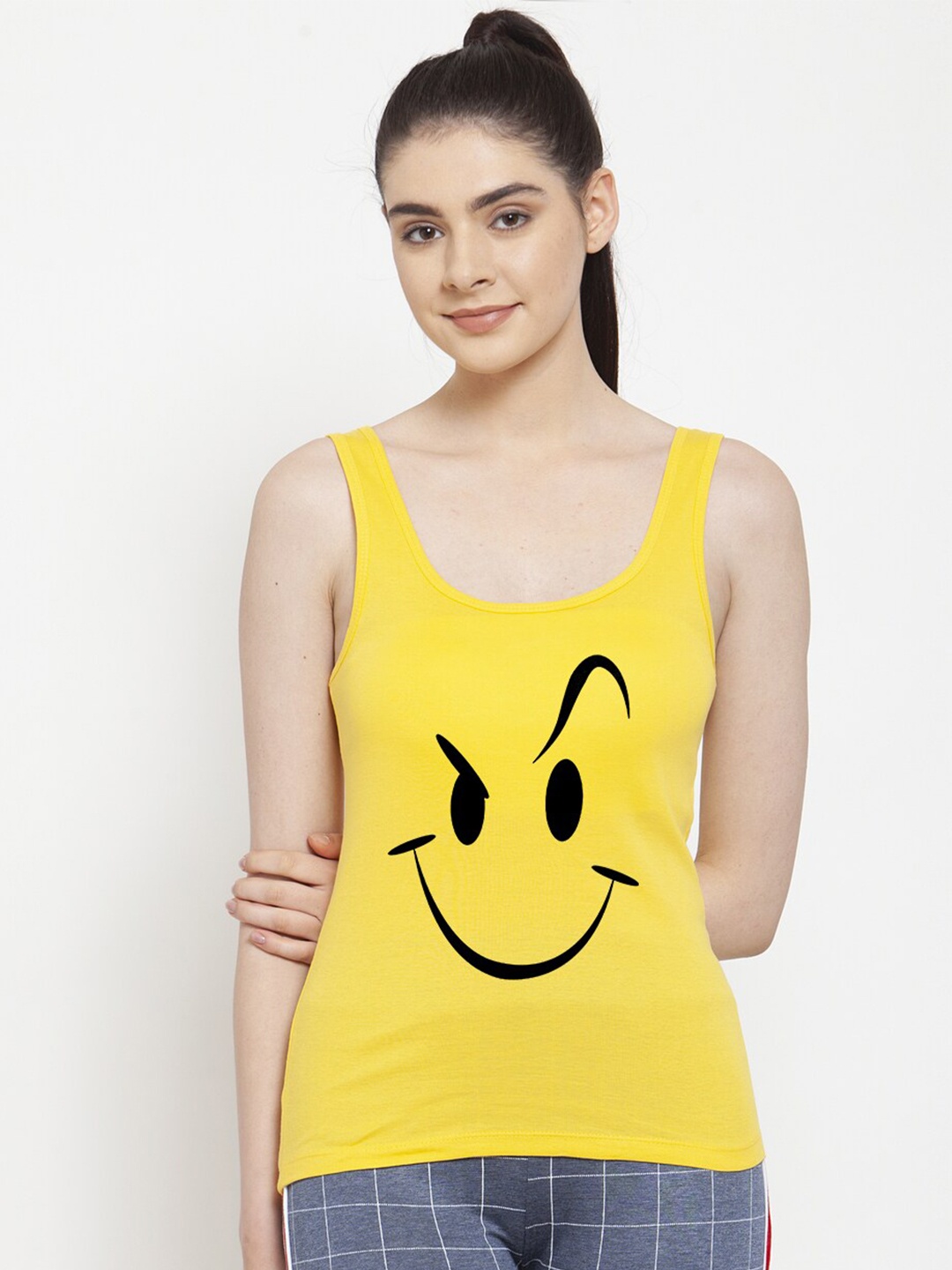 

Friskers Yellow Print Top