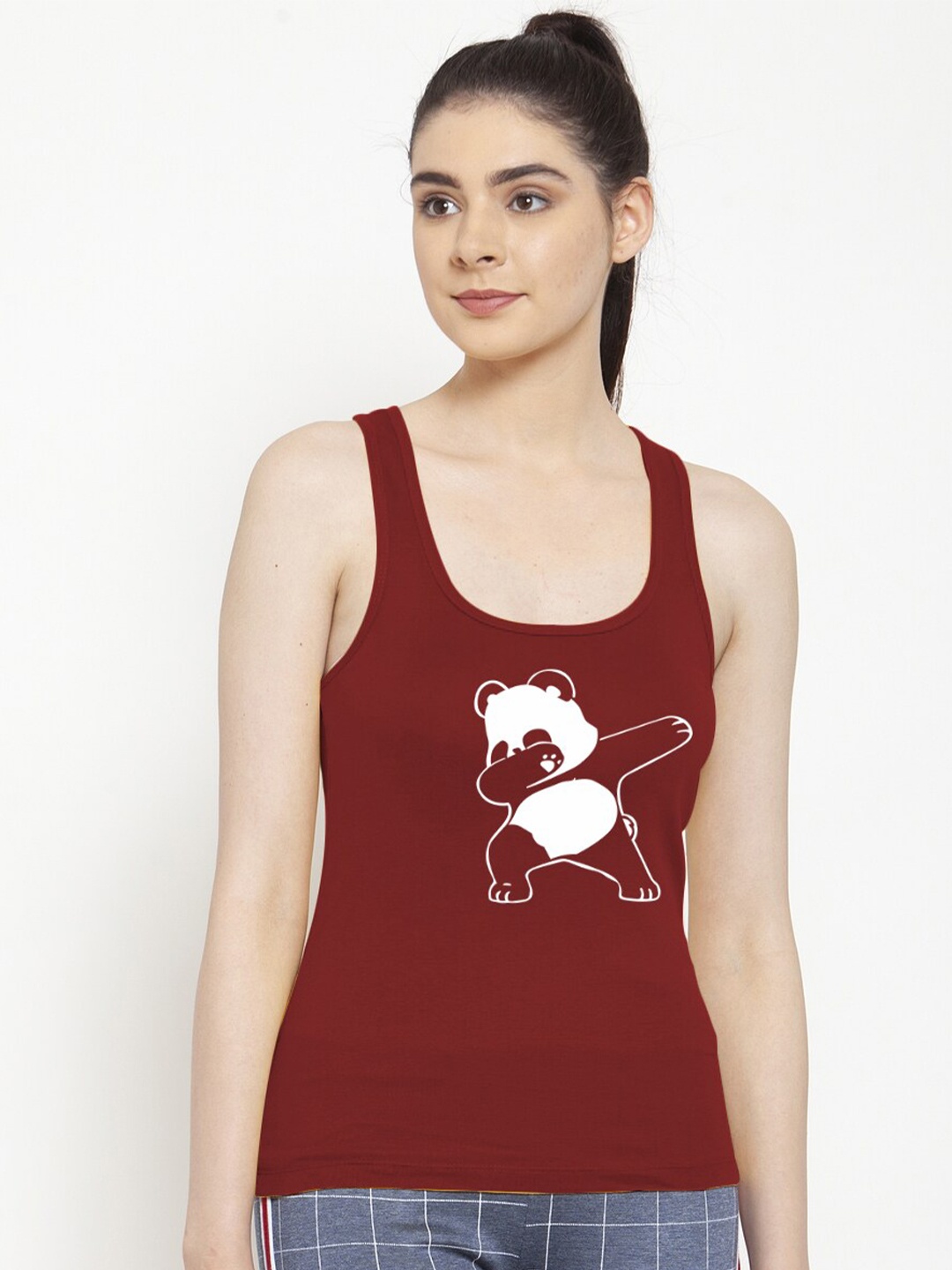 

Friskers Maroon Print Top