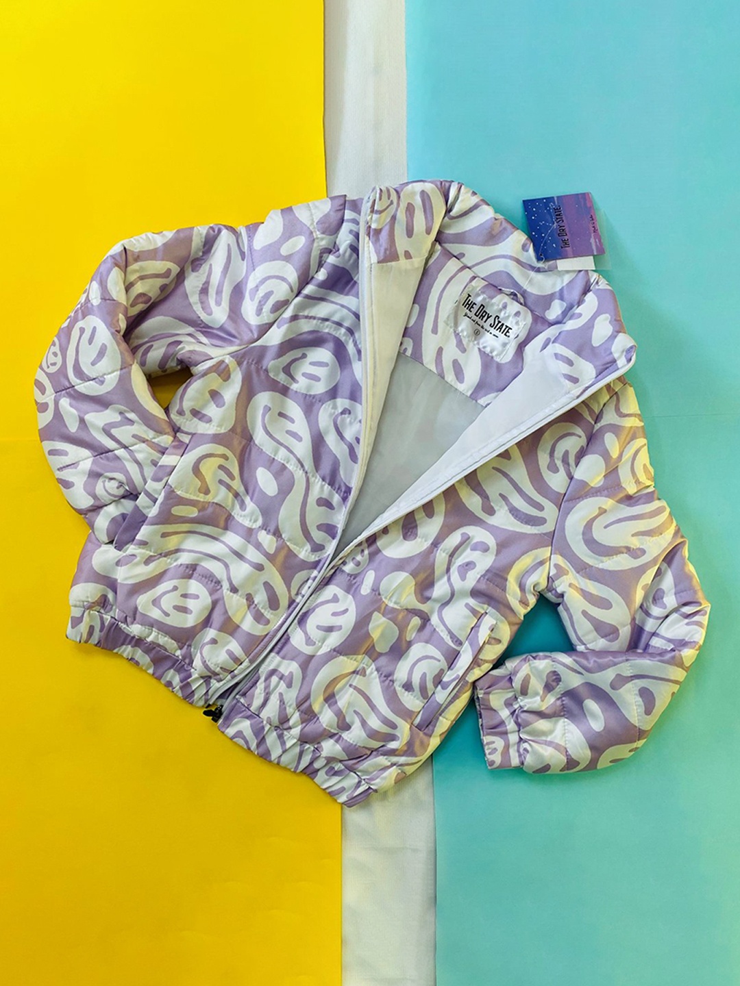 

The Dry State Women Longline Bomber Jacket, Violet