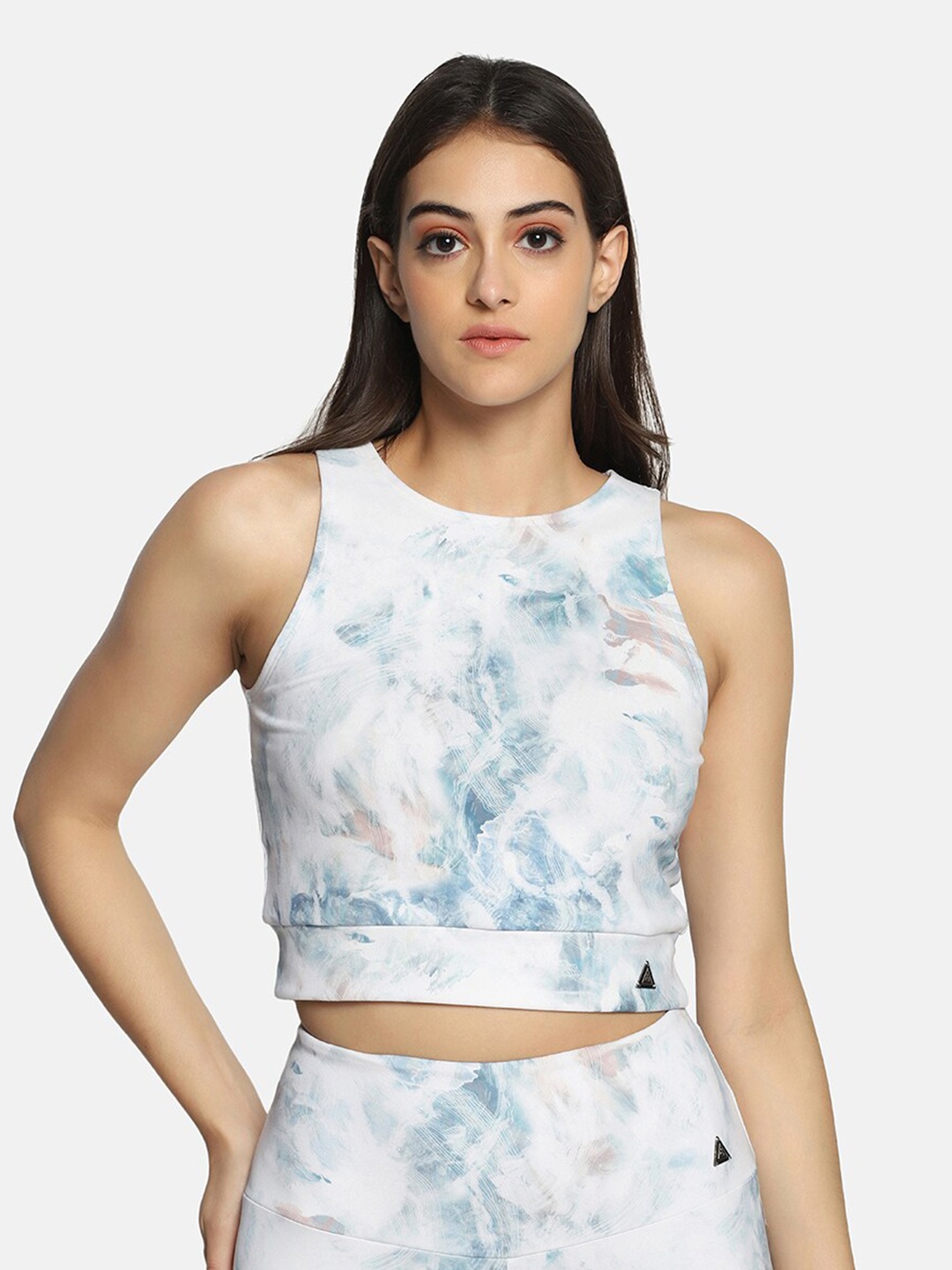 

Aesthetic Bodies Printed Workout Super Support Bra, Blue