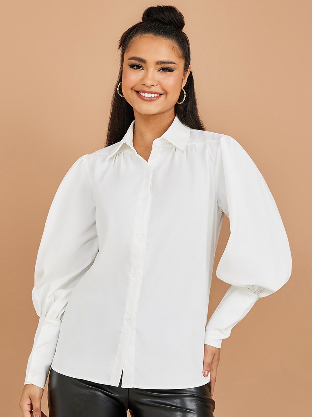 

Styli Women Casual Oversized Fit Shirt, White